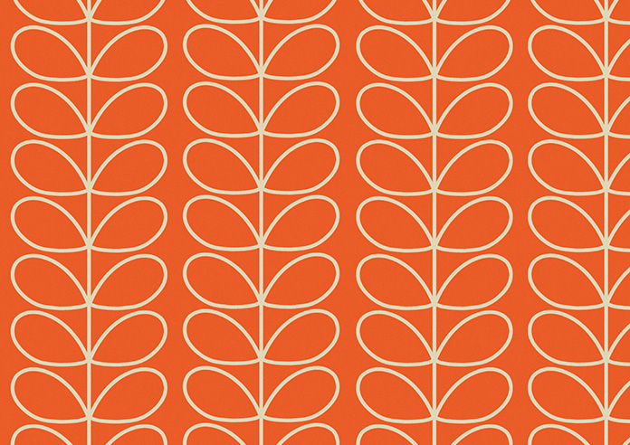 Orla Kiely Linear Stem, Persimmon - Made to Measure Curtains - Image 8